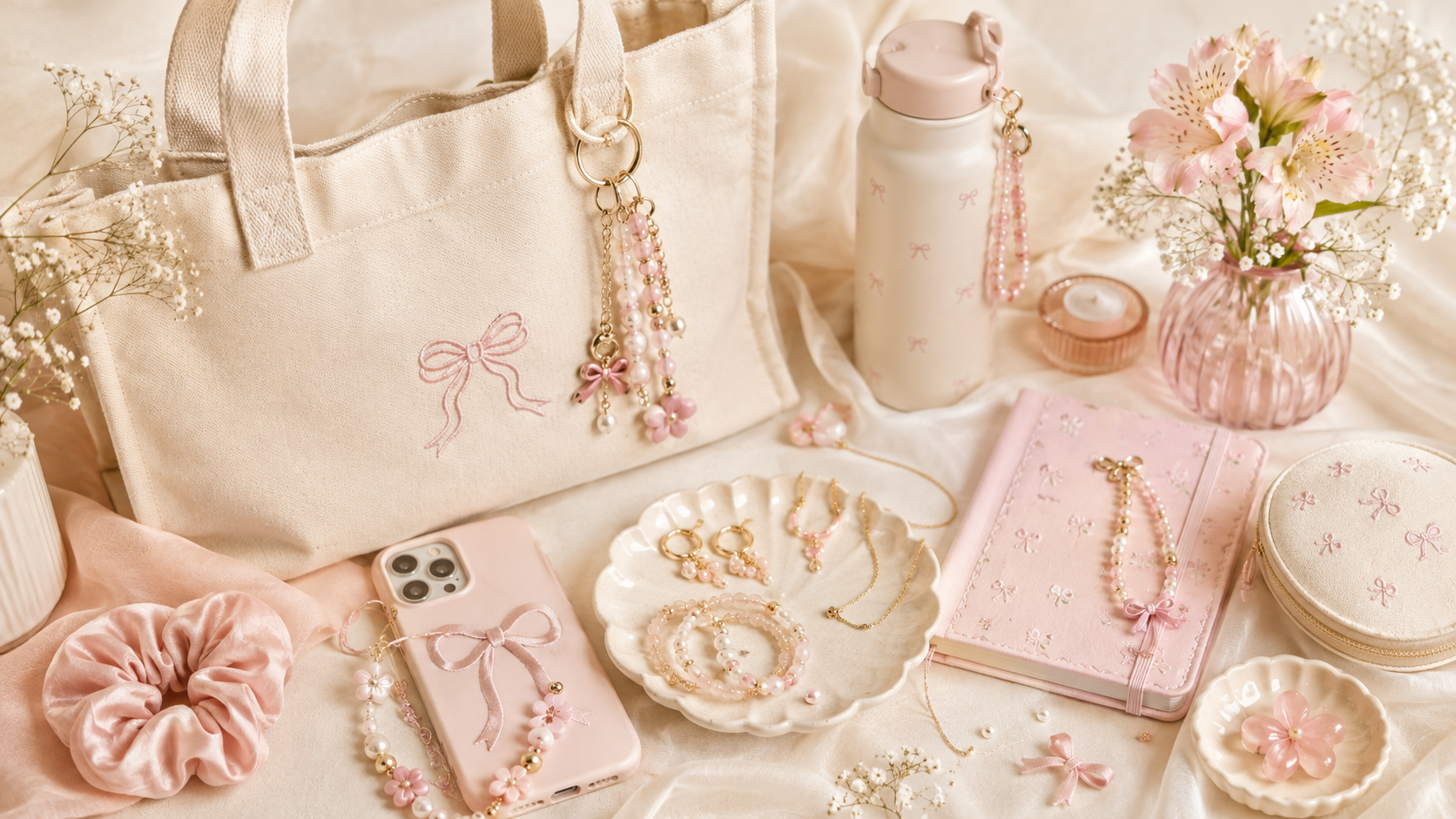 Masala Beads accessories styled on soft fabric